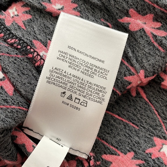 Express Floral Print Long Sleeve Ruffle Accent Mini Dress Size Small - Picture 10 of 10